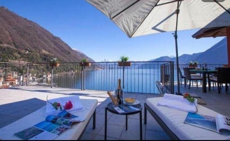 Ferienwohnung Luxury Penthouse With Big Terrace Argegno Exterior foto